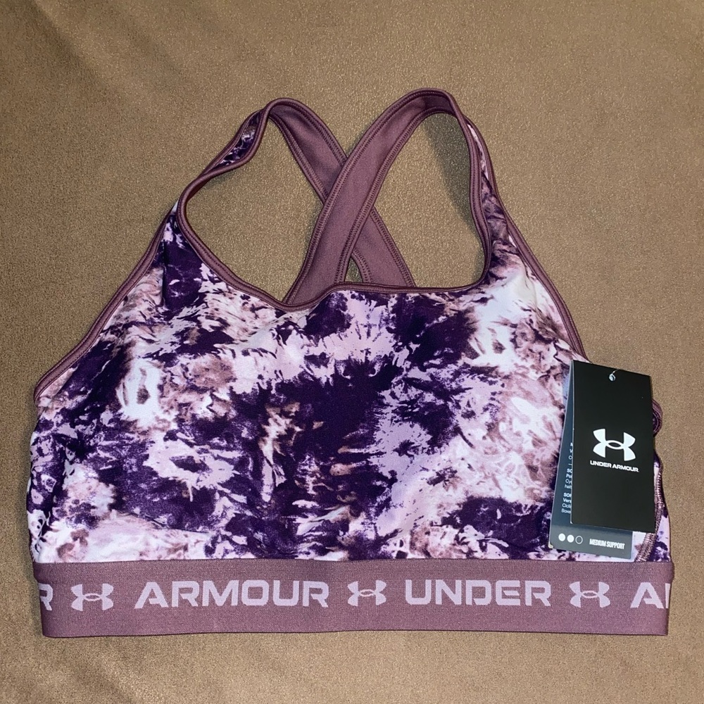 UNDER ARMOUR CROSSBACK MID PRINTED SPORTS BRA